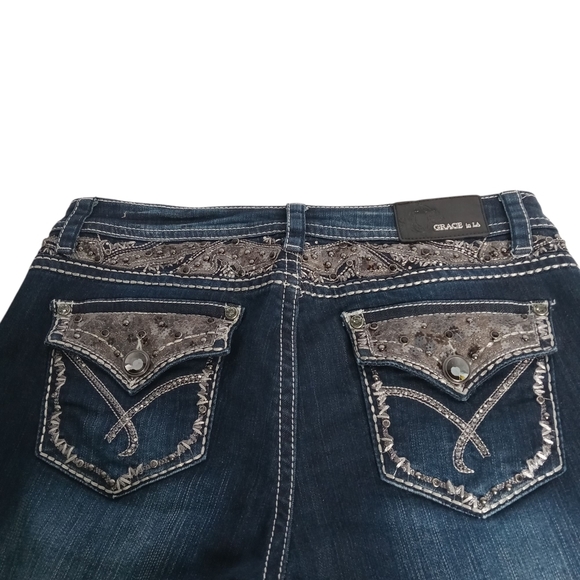 GRACE in LA WOMEN'S BOOTCUT BLUE JEANS SIZE‎ 13 EASY FIT VGC - Picture 5 of 9